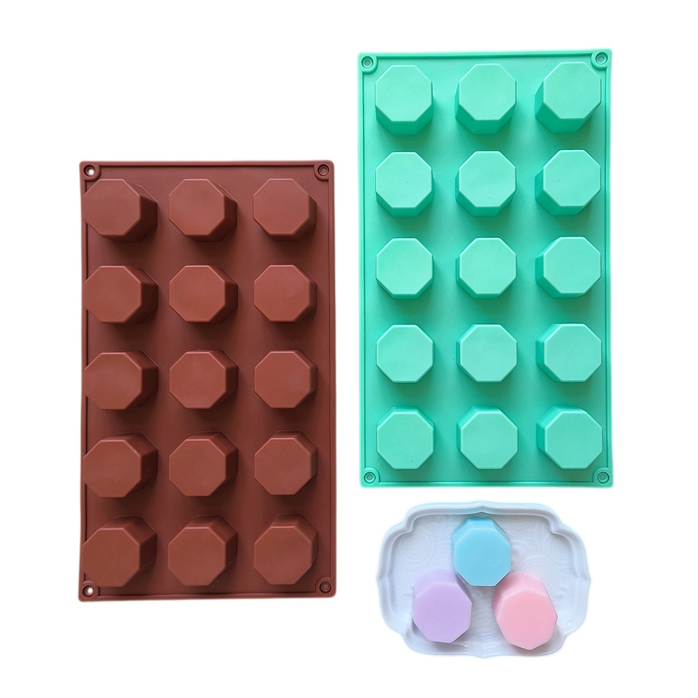 Eco Soap - Octagonal Cylindrical Silicone Cake Mold 15