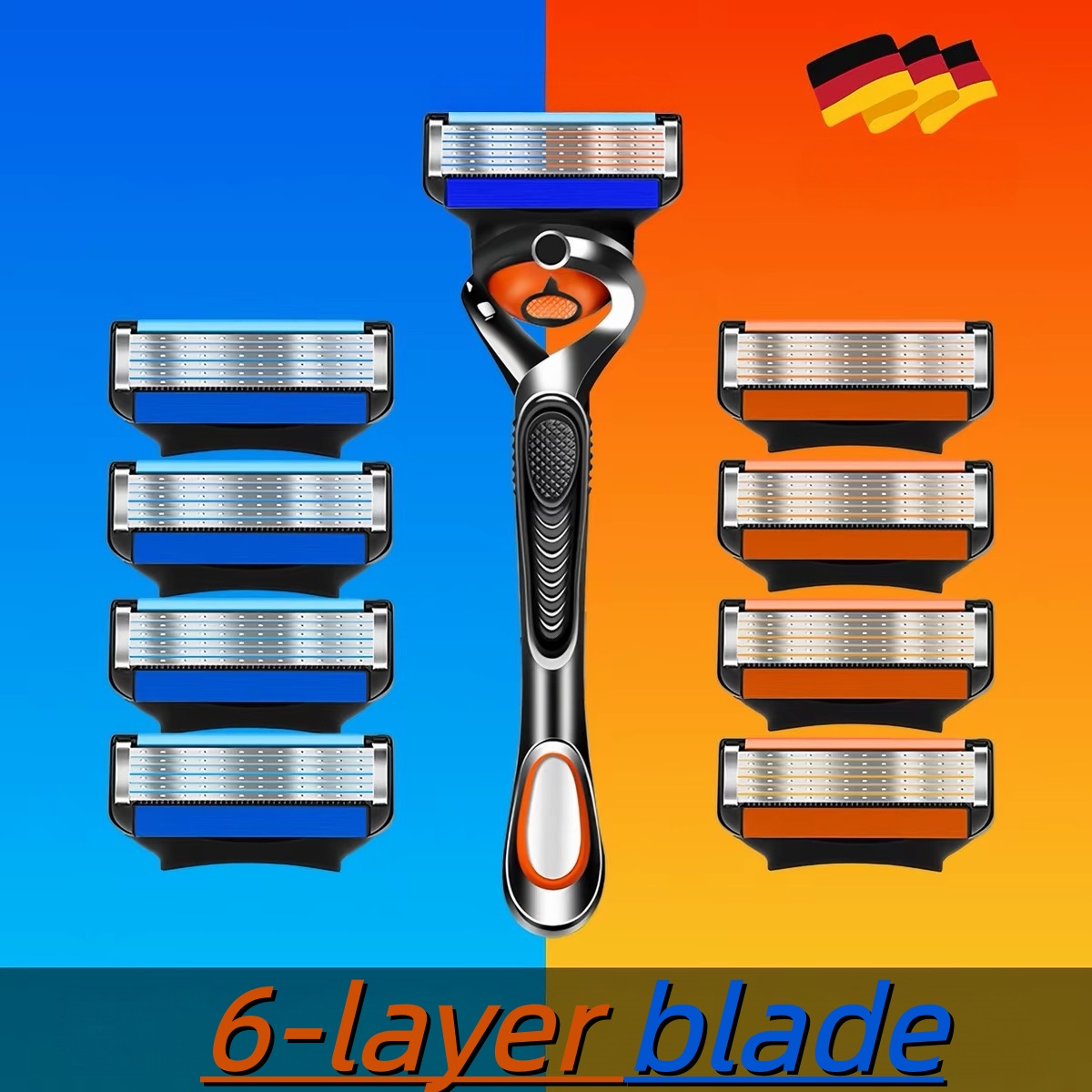 Men's 6-Layer Stainless Steel  - đánh giá và giá Safety Razor Handle