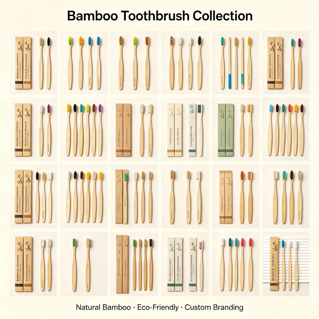 Bamboo Toothbrushes 100Pcs Eco - đánh giá và giá Bamboo Toothbrush