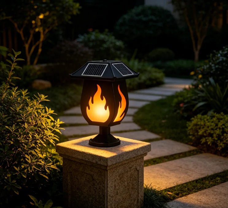 Solar Column Headlights Simula - đánh giá và giá Solar Garden Light