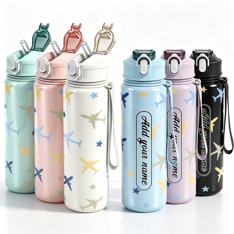 25oz Custom Name Airplane Patt - đánh giá và giá Reusable Straw