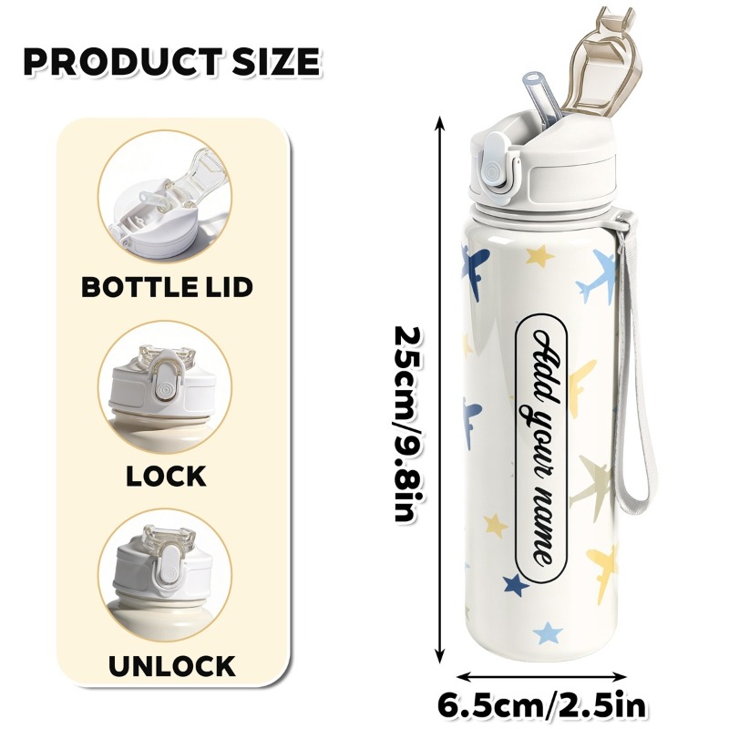 25oz Custom Name Airplane Patt - đánh giá và giá Reusable Straw