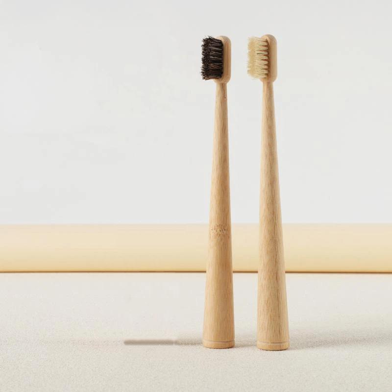 1Pc/4Pcs Horse Bristle Bamboo  - đánh giá và giá Bamboo Toothbrush
