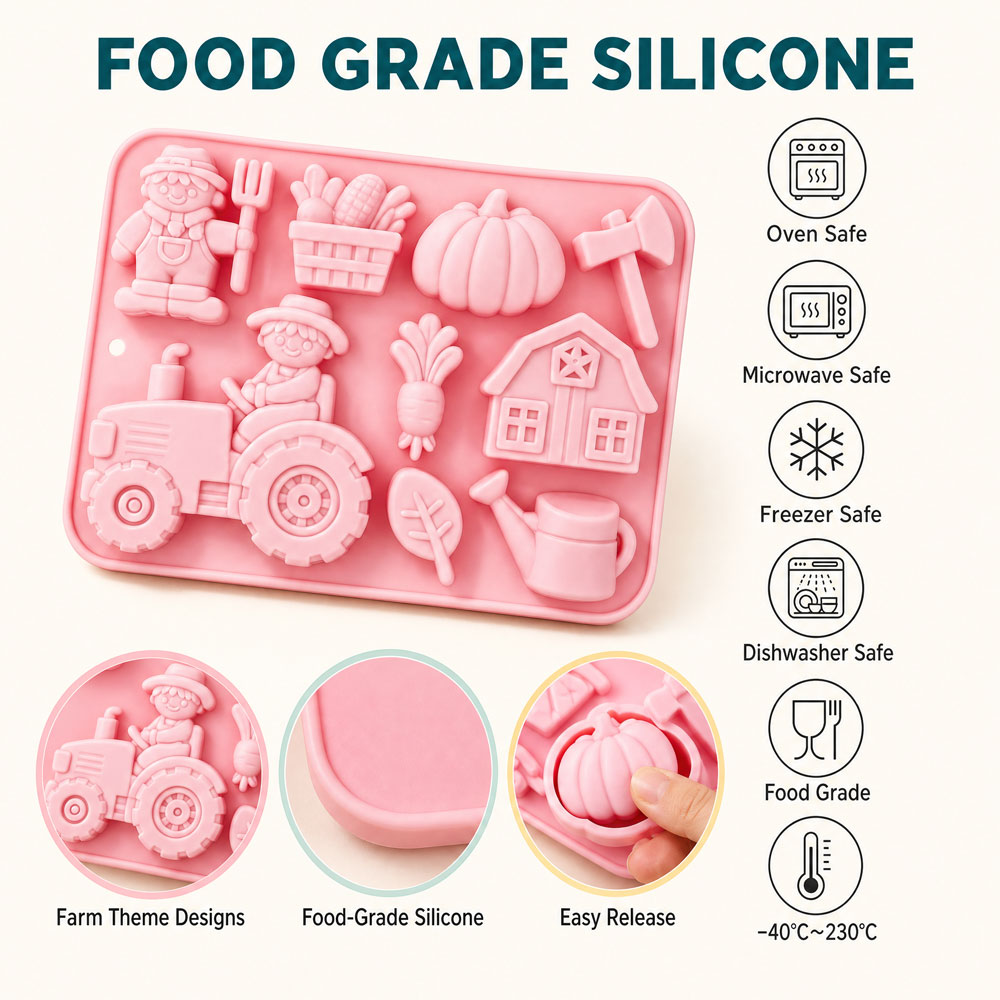 Cute Farm Theme Silicone Cake  - đánh giá và giá Eco Soap