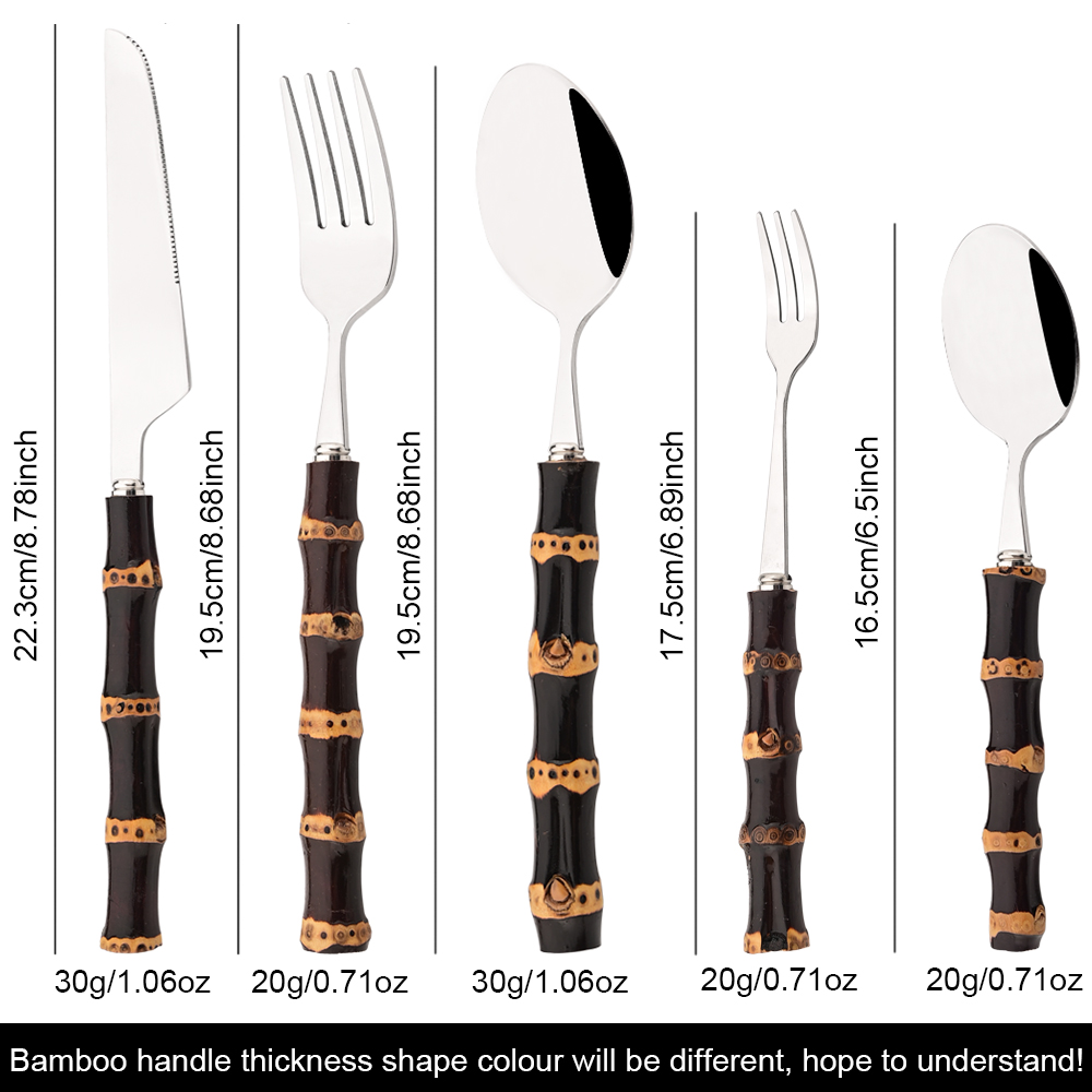 5Pcs Creative Home Bamboo Hand - đánh giá và giá Bamboo Cutlery