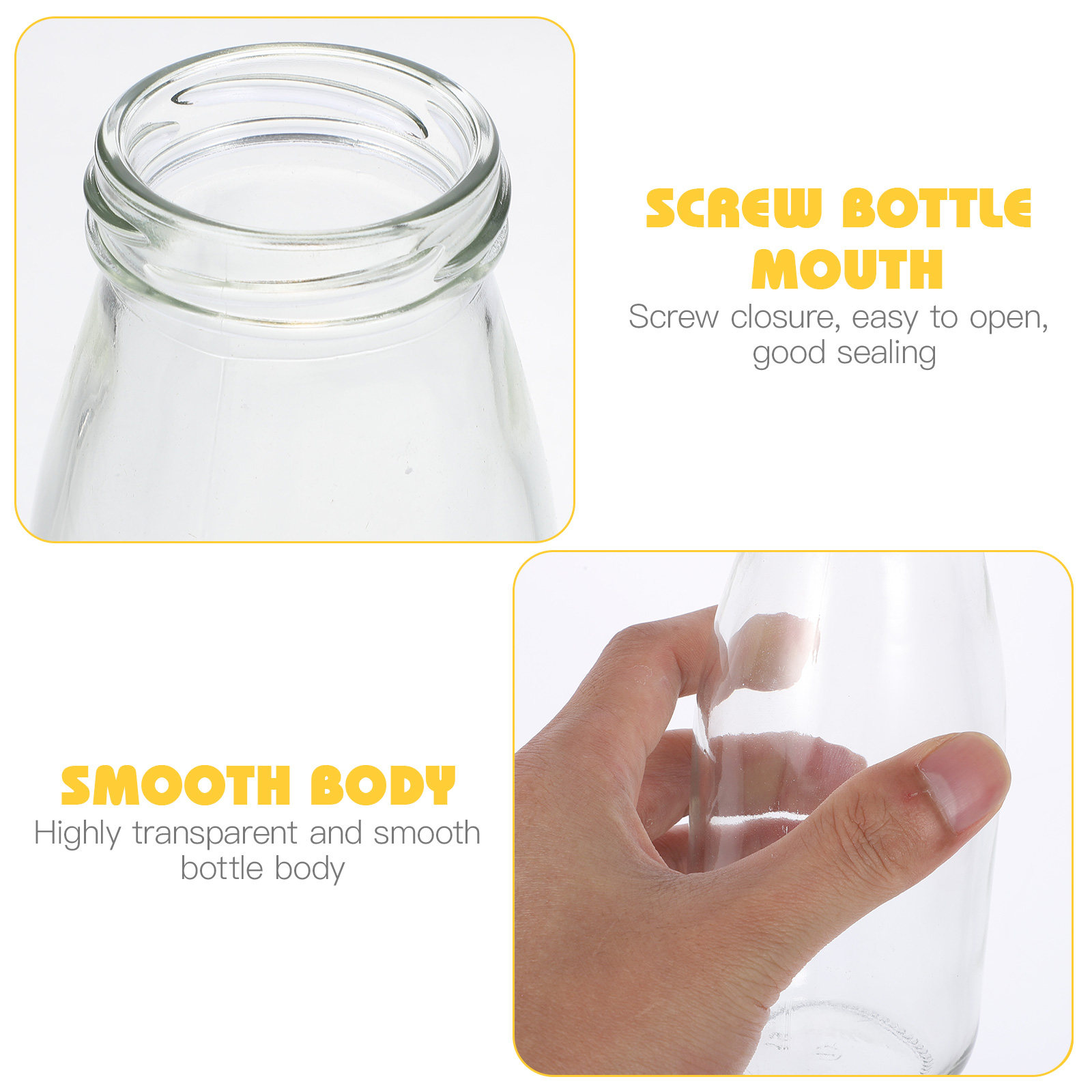 4Pcs Milk Bottle Glass Milk Ja - đánh giá và giá Reusable Bottle