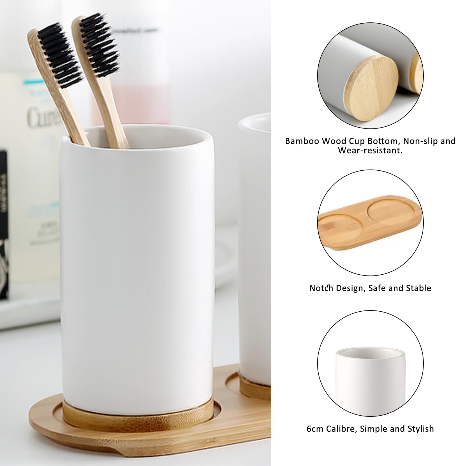 Ceramic Bathroom Set Fine Cera - đánh giá và giá Bamboo Toothbrush