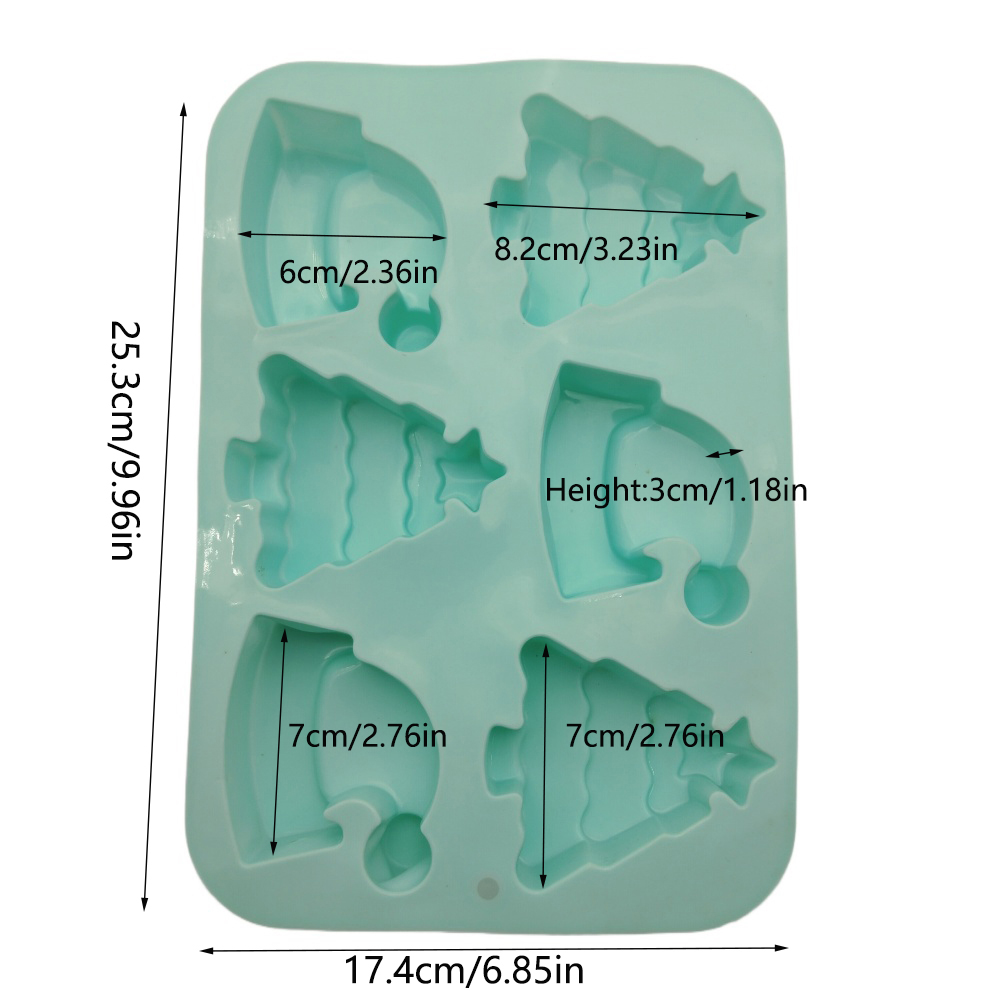 6 Hole Tree Shape Silicone Cak - đánh giá và giá Eco Soap